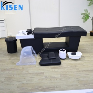KISEN Équipement économique de massage et de beauté pour salon, lit de spa japonais pour la tête, fauteuil de lavage avec thérapie aquatique et vapeur, housse en plastique - Product Image 2