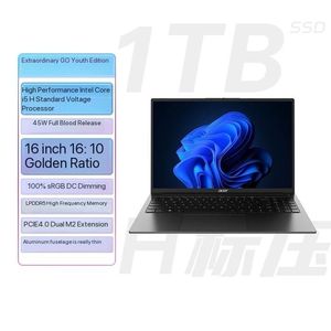 Acernotebook 16 pouces Plus/i5-13500H <span class=keywords><strong>13gen</strong></span>/Memory16G DDR5/SSD 1T /Win111/16 pouces IPS/Argent 100W Charge rapide WiFi Bluetooth - Product Image 1