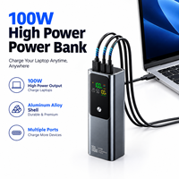 Batterie externe haute capacité 100W 20000mAh, chargeur USB-C pour ordinateur portable, logo personnalisé disponible, vente en gros directe usine