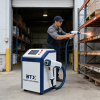 Détartrant laser à fibre portatif à refroidissement par eau pour machines agricoles, acier inoxydable et aluminium