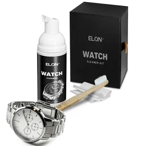 Spray nettoyant pour montres au prix d'usine, kit de nettoyage pour montres aux ingrédients naturels, 50ml, nettoyant pour montres avec chiffon et brosse, vente en gros