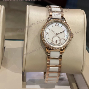 Montre-bracelet de luxe Longnes pour femme en acier inoxydable, mouvement à quartz Ronda, cadran entièrement serti de diamants, design élégant et tendance - Product Image 4