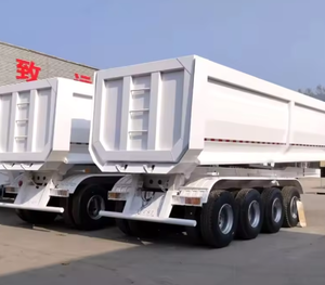 3 Axle 60Ton U-Shaped Rear Dump Semi <b>Trailer</b> Heavy Duty 30T-100T Steel Material - Product Image 5