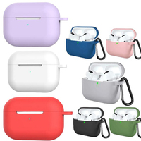 Étui de protection en silicone avec crochet pour Airpods pro 2, étui de protection en silicone pour écouteurs airpods 3