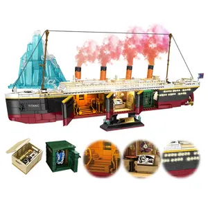 Hot Selling Titanic Model Ship DIY Building Gift Creative Educational Blocks Toy For Children's Birthday Gift Sets