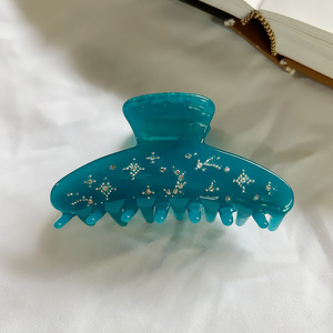 مشبك شعر أنيق وفاخر من YJL مزين بالأحجار الكريمة على شكل قمر ونجوم بألوان حلوى من الأسيتات للفتيات - Product Image 6