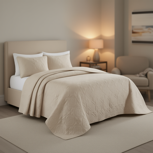 Juego de Cubrecama Reversible de 3 Piezas Tamaño Queen Db, Acolchado de Microfibra con Patrón Liso, para Uso en el Hogar y Hoteles - Product Image 2