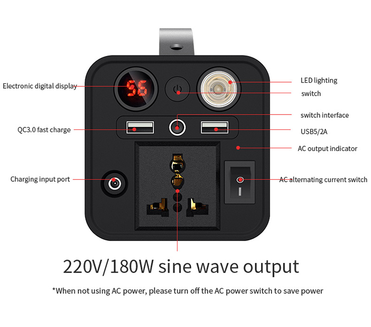 Newest factory sale electricity generation portable safe battery charger multi-function portable power station - Power Station - 10