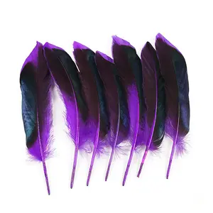 6-20厘米50根鸭毛鹅毛火鸡毛紫色系列DIY帽子服装装饰品工艺品礼品盒包装