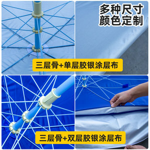 Outdoor Solar <b>Umbrella</b> Aluminum Pole <b>Large</b> Round Custom Logo Advertising Beach Shade Sun Protection Commercial Use - Product Image 2
