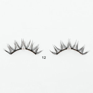 Nouvelles extensions <span class=keywords><strong>de</strong></span> <span class=keywords><strong>cils</strong></span> naturelles noires <span class=keywords><strong>magnétiques</strong></span> douces réutilisables Yalee faites à la main avec applicateur 8-15MM Courbure C/D - Product Image 4
