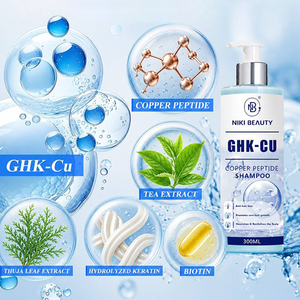 Autocollant personnalisé 300ml GHK-Cu Shampooing à la feuille <span class=keywords><strong>de</strong></span> Thuja, soin pur du cuir chevelu, shampooing au peptide <span class=keywords><strong>de</strong></span> cuivre - Product Image 2