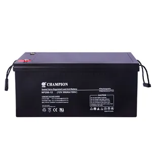 Vô Địch chu kỳ sâu chì axit Pin 12v200ah AGM lưu trữ pin cho năng lượng mặt trời hệ thống năng lượng biến tần up, EPS