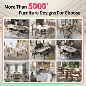 Bộ bàn ăn 6 chỗ ngồi phong cách Bắc Âu cổ điển, thiết kế hiện đại, chất liệu gỗ, bàn ăn và ghế, nội thất nhà bếp - Product Image 6