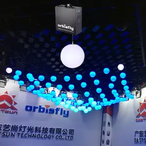 Kinetik topları ritmik piksel topu özelleştirilmiş şekil ışık çılgın rgb led dmx vinç kinetik aydınlatma sahne ışıkları