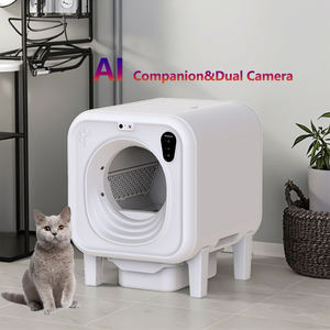 2025 nouveau bac à litière entièrement avec capteurs de sécurité automatique pour plusieurs chats bac à litière automatique pour chat couvert élimination des odeurs toilette pour chat - Product Image 1