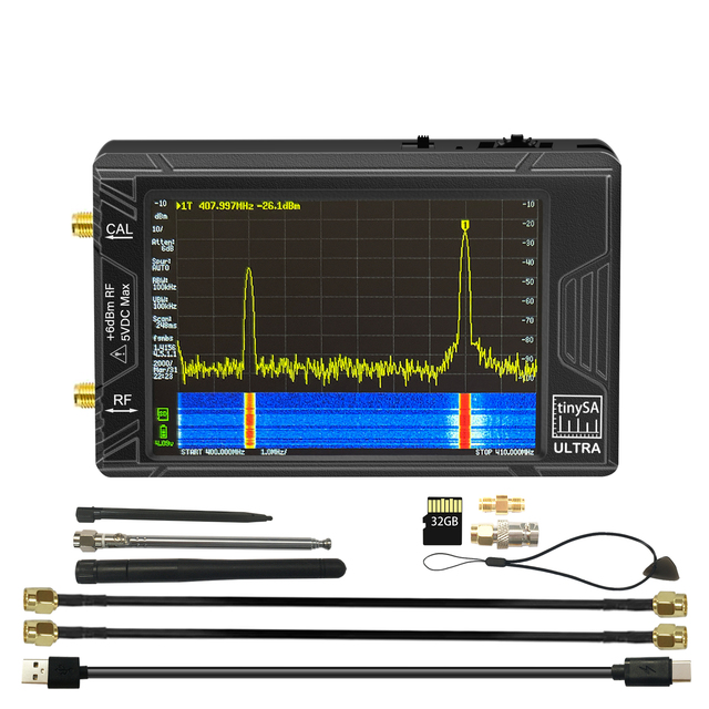 TinySA ULTRA+ Handheld 100kHz-5.4GHz Spectrum Analyzer 4-Inch Touchscreen High-Performance Signal Generator China Origin for