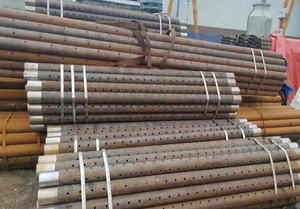 Tubo de lechada de soporte de tubería de acero de calidad superior con extremo roscado para piezas de máquina minera de conducción de túneles - Product Image 3