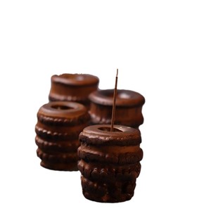 Bamboo Root Incense Holder Retro Lacquer Religious Use Luxury Style Each One Unique Size Shape - Product Image 5