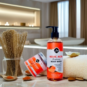 Votre Logo <span class=keywords><strong>Meilleur</strong></span> et Vente Chaude <span class=keywords><strong>Gommage</strong></span> Corps Naturel et Bio KOJIC, Nettoyant Corps et Lait Corporel Soin Éclaircissant Peau au KOJIC ACIDE, Kit Complet - Product Image 3