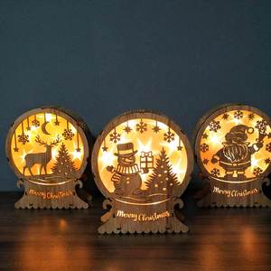 Ornamenti in Legno Decorativi Natalizi Personalizzabili Fai-da-Te con Illuminazione LED Ecologici <span class=keywords><strong>Facili</strong></span> Puzzle 3D in Legno 50 - Product Image 2