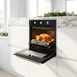 Cuisinière hybride intégrée gaz et four 69L avec rôtissoire, allumage automatique, four grande capacité classe A 71L - Product Image 3