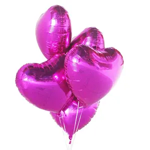 Factory wholesale 10 inch foil heart balloon party decorative balloons