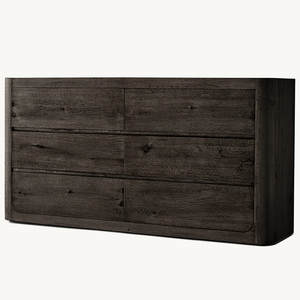 <span class=keywords><strong>Commode</strong></span> de rangement Rhoohill en chêne blanc massif, style américain, avec 6 tiroirs, pour chambre à coucher, commodes de luxe pour vêtements - Product Image 4