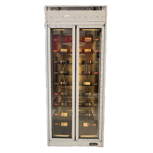 Meuble à vin thermostatique en acier inoxydable avec porte-bouteilles horizontaux pour la réfrigération et l'affichage - Product Image 1