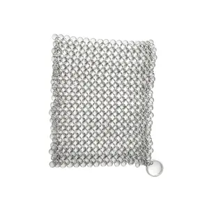 Dụng cụ nhà bếp Scrubber chống gỉ thép không gỉ Vòng gang Cleaner chainmail Scrubber