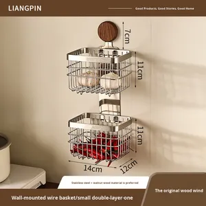 <strong>Wire</strong> Mesh Wall <strong>Hanging</strong> Storage <strong>Basket</strong> Organizer for Kitchen Pantry Bathroom Fruit <strong>Basket</strong> Produce Holder - Product Image 6