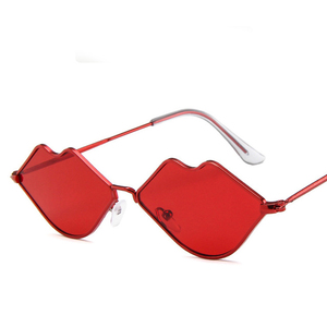 2020 de moda transparente marco <span class=keywords><strong>mujeres</strong></span> de labio forma Retro Sexy beso gafas de sol UV400 - Product Image 3