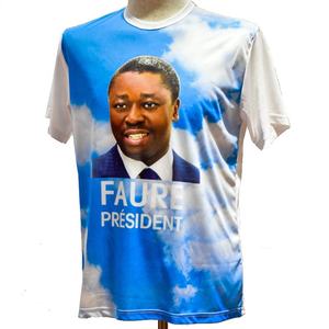 Materiali per la campagna Togo con stampa personalizzata 100% maglietta politica della campagna elettorale in poliestere - Product Image 3