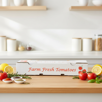 Boîte d'emballage pliable en carton ondulé pour fruits et baies, vente chaude directe usine
