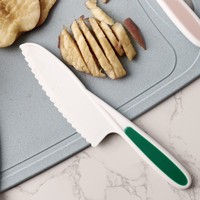 Kinderkeukenhulpmiddelen Plastic Verjaardagstaartmes, Kindermes voor het snijden van brood, groenten en fruit voor het koken