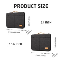 Vente en gros de housse pour ordinateur portable résistante à l'eau, 13/14/15/16 pouces, logo personnalisé, compatible MacBook, étui pour ordinateur portable pour les voyages d'affaires
