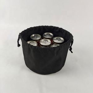 Bolsa de cordón de poliéster negro Bolsa de cordón Grs Rpet en blanco Bolsa de cuerda de tracción de almacenamiento a prueba de polvo personalizada con logotipo - Product Image 3