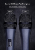 Microphone dynamique à bobine mobile portable E845S, microphone vocal professionnel filaire pour scène, spectacle, animation, matériel audio