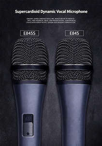 Microphone dynamique à bobine mobile portable E845S, microphone vocal professionnel filaire pour scène, spectacle, animation, matériel audio - Product Image 2