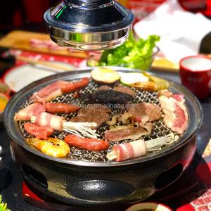 Parrilla de Carbón Redonda para Mesa de Barbacoa, Parrilla Comercial de Acero Inoxidable para Restaurante Coreano con Base - Product Image 3