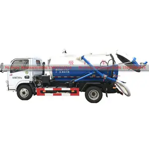 Camion 5MT del camion di succhiare delle acque reflue di 4200 litri delle filippine Mini con la pompa del vuoto per trasporto delle fognature delle acque sporche