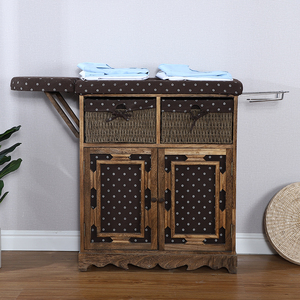 Muebles <span class=keywords><strong>para</strong></span> el hogar <span class=keywords><strong>ropa</strong></span> hotel de madera plegable tabla de <span class=keywords><strong>planchar</strong></span> en el gabinete con múltiples cajones de mimbre - Product Image 6
