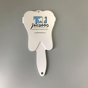 Advertising Promotion Tooth Shape Single Side Cosmetic Long Handle Makeup <strong>Mirror</strong> for <strong>Dentist</strong> - Product Image 2