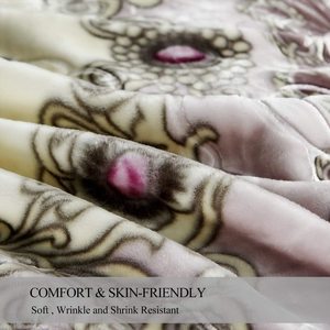 الدافئة سميكة الكورية المنك المطبوعة أفخم الآسيوية الصوف راشيل بطانية سرير - Product Image 5