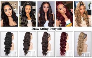 Estensioni per <span class=keywords><strong>Coda</strong></span> <span class=keywords><strong>di</strong></span> <span class=keywords><strong>Cavallo</strong></span> in Capelli Umani <span class=keywords><strong>di</strong></span> Alta Qualità all'Ingrosso, <span class=keywords><strong>Extension</strong></span> Vergini con Cuticola Remy - Product Image 5