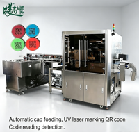 Système de marquage laser pour bouchons de bouteilles en plastique avec tri automatique des couvercles, collecte de données et élimination des produits défectueux