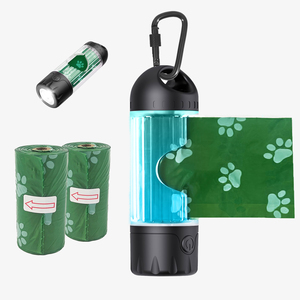 New arrivals IPX6 không thấm nước có thể sạc lại LED Doggy poop Túi Dispenser đèn pin với phân hủy sinh học Dog poop Túi - Product Image 1