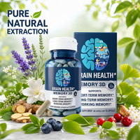 Capsules de Vitamines pour la Santé Cérébrale Mémoire 3D Soutien Cognitif à Court Terme 50 Comprimés Complément Alimentaire Prix Usine Marque Privée