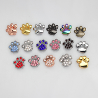 Breloques coulissantes 10 mm en forme de patte d'animal, styles variés, lettres coulissantes, perles pour bracelets, colliers pour animaux de compagnie et fabrication de bijoux DIY