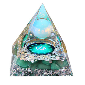 Pirámide de cristal Virgo de 6 cm, resina epoxi, artesanía Feng Shui, adorno de escritorio para sala de estar, regalo de cumpleaños - Product Image 5